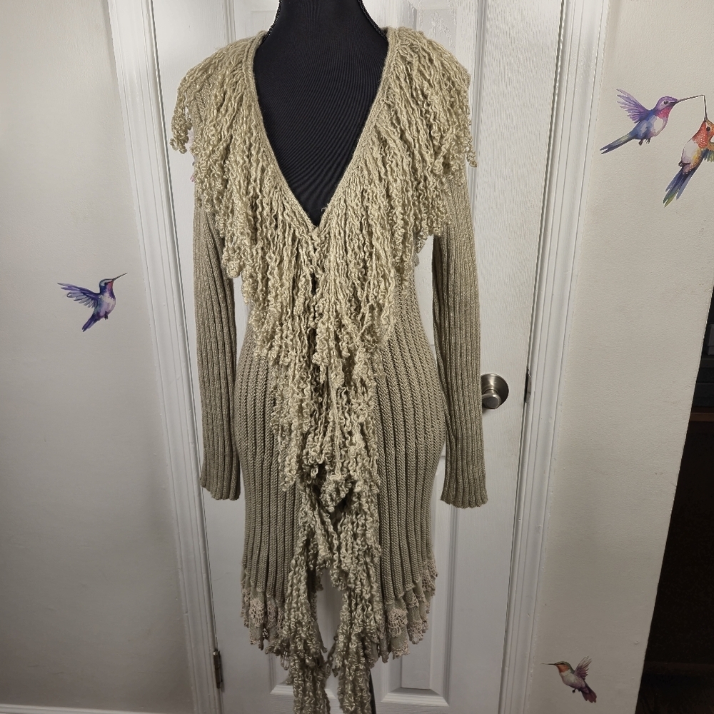 Wool Lace Trim Sweater – Cozy & Chic – John Fashion Size M
